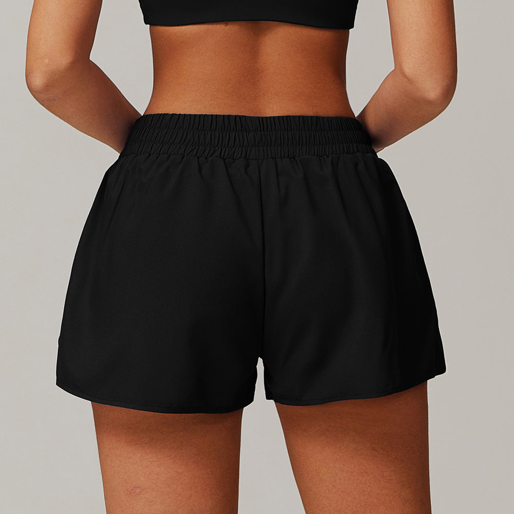 Women Workout Clothing High Waist Running 2 In 1 Athlete Training Shorts
