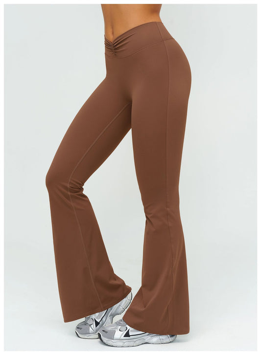 Solid Color Flare Yoga Pants